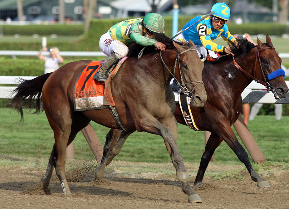 Keen Ice, with Javier Castellano up, defeats American Pharoah to win ...