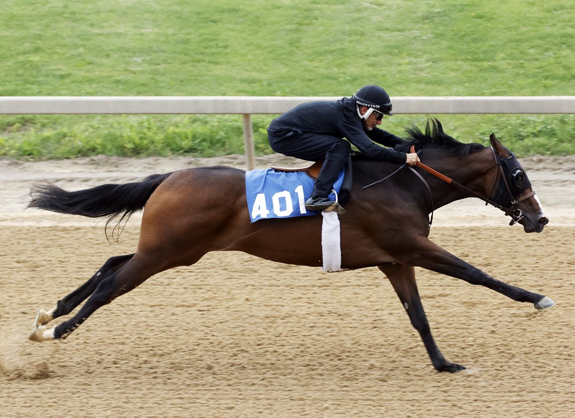 Bolt d'Oro Filly, Authentic Colt Work Bullets in Timonium Friday